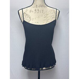 St, John, Ribbed Tank w/ Ruffled Hem